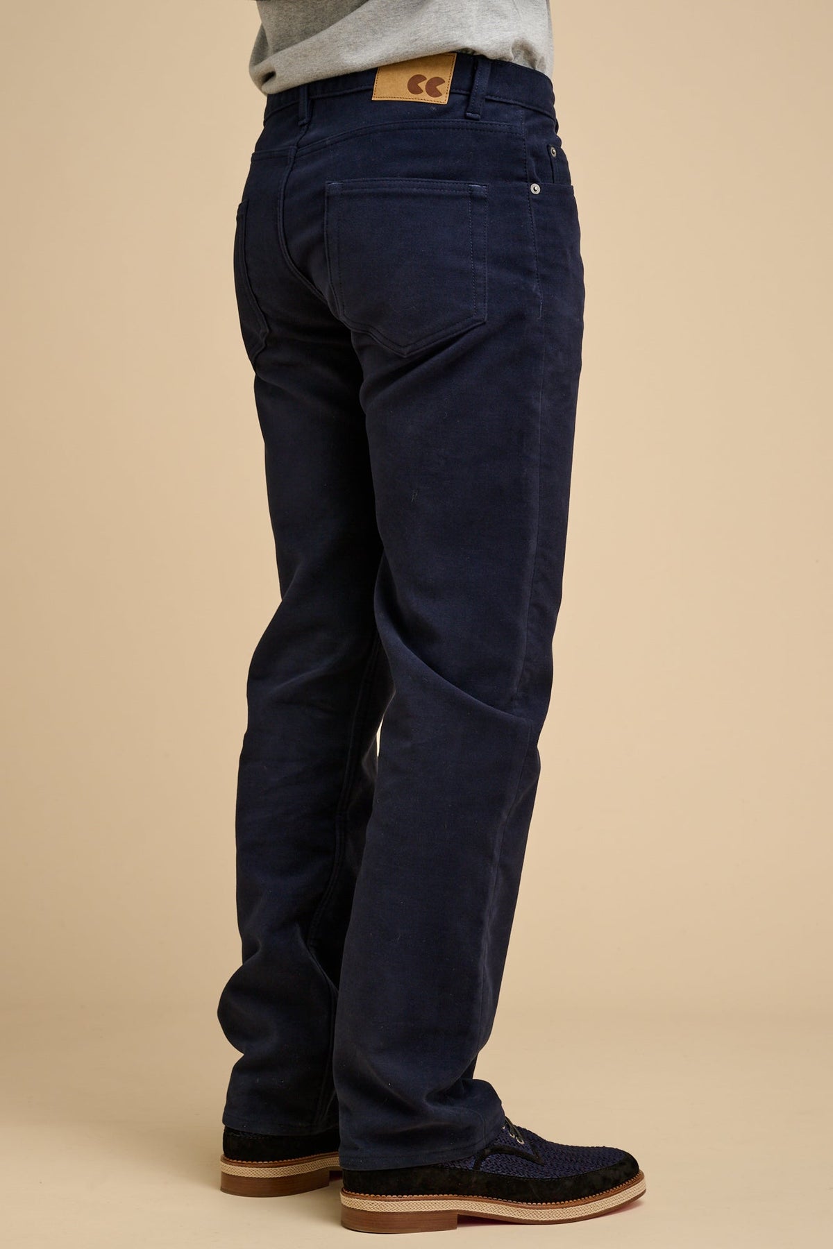 Arran Loose Fit Moleskin Jean - Navy