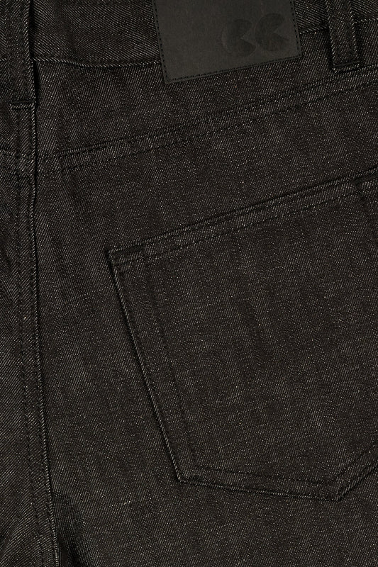 Barry Slim Selvedge Denim Five Pocket Jeans - Black Raw Denim