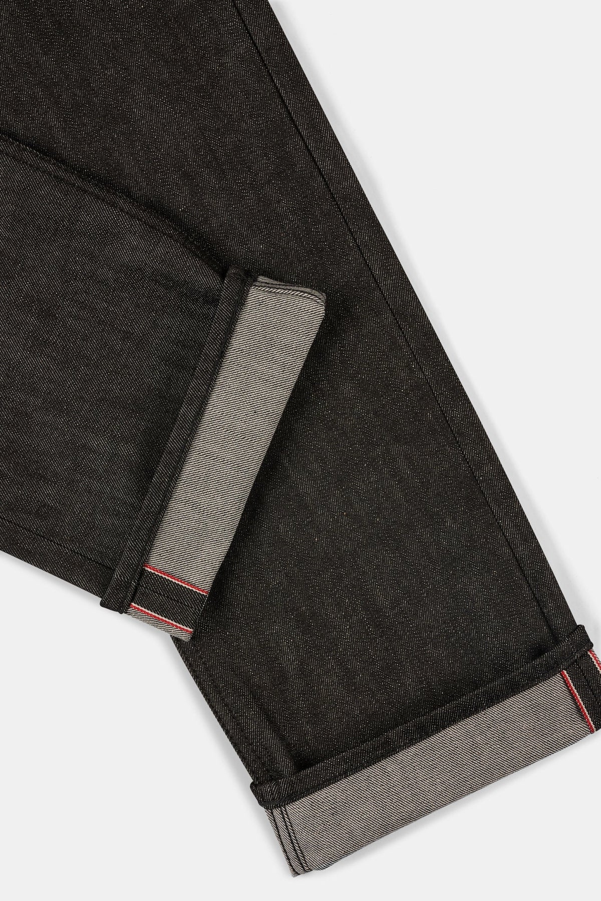 Barry Slim Selvedge Denim Five Pocket Jeans - Black Raw Denim