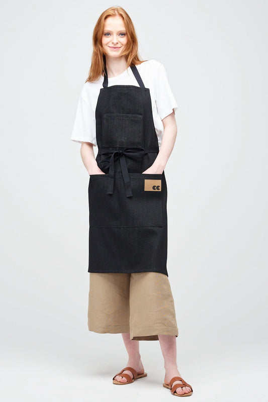 Apron - Black Denim