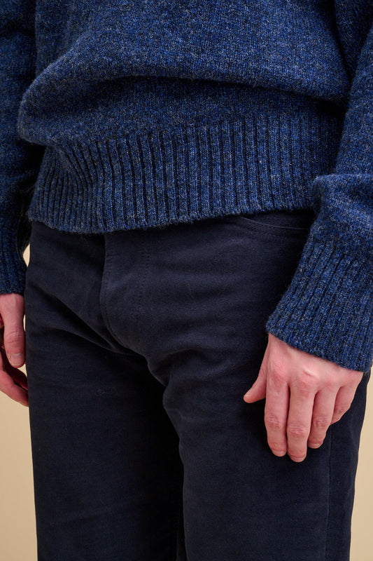 Arran Loose Fit Moleskin Jean - Navy