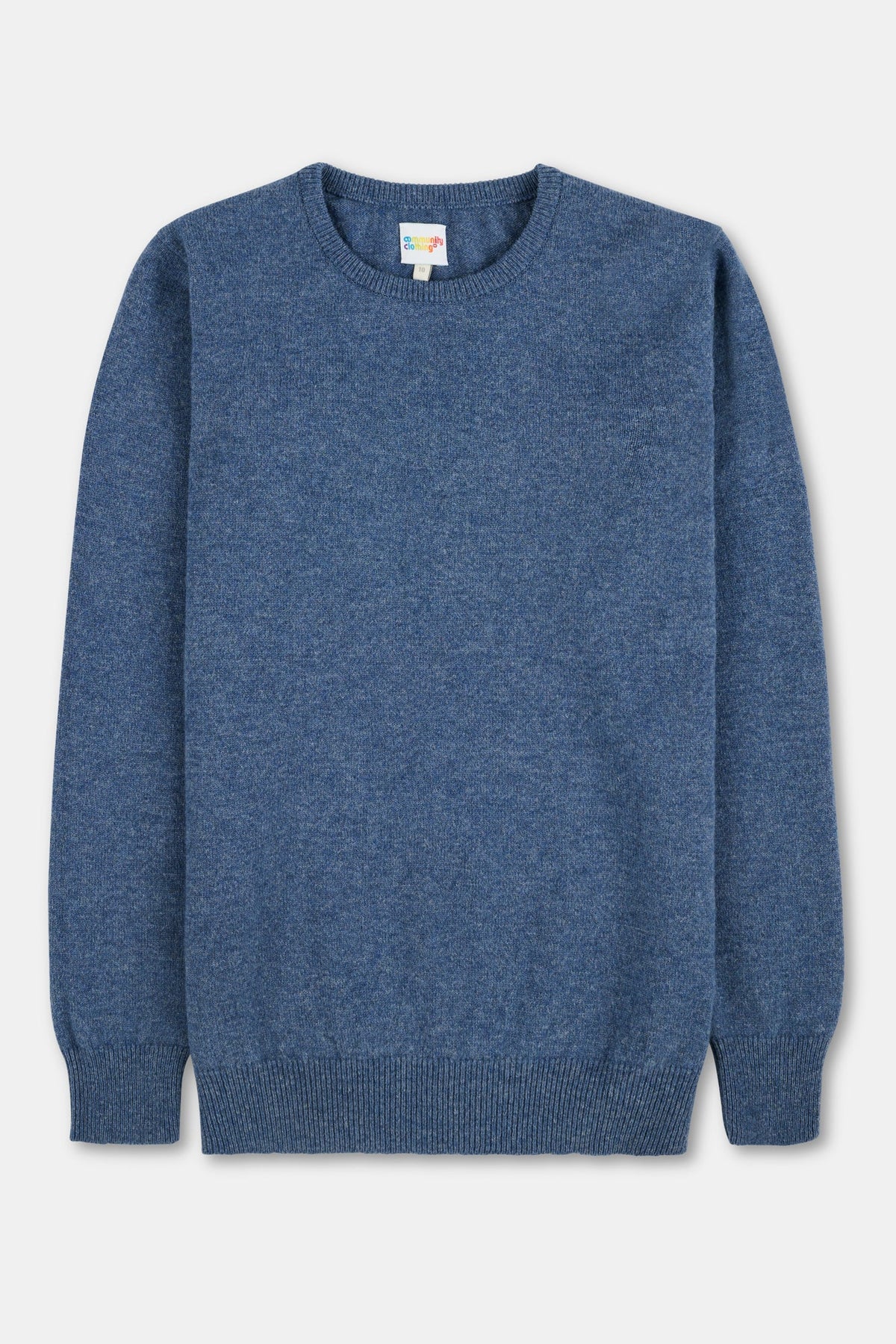 Women's Lambswool Crew Neck - Denim